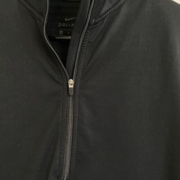 Nike Golf Womens Size Medium Black And Gold Dri-FIT Stretch Half-Zip Thumb Holes - Picture 4 of 9